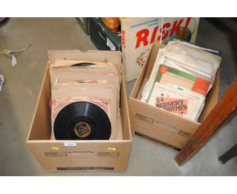 Two boxes of records and sheet music