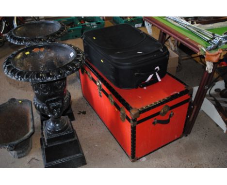 A storage trunk and a suitcase