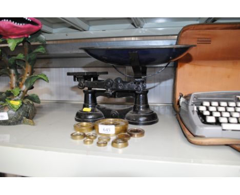 A set of scales and weights