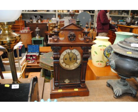 A late Victorian mantel clock