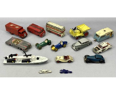 DINKY TOYS DIECAST SCALE MODEL VEHICLES, A COLLECTION, to include fire engine, Guy truck Slumberland, Rolls-Royce Silver Wrai