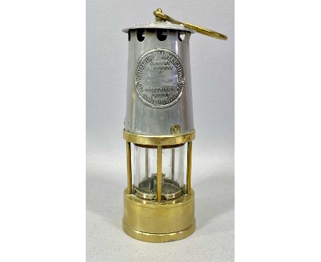 THE PROTECTOR LAMP &amp; LIGHTING CO., PRESTWICH'S PATENT A MINER'S LAMP, steel and brass with brass suspension loop, the bas