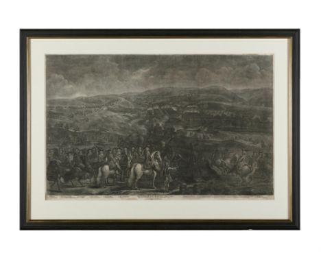 JOHN BROOKS AFTER JAN WYCK (DUTCH 1644 - 1702)The Battle of the Boyne Mezzotint, 46 x 70cm