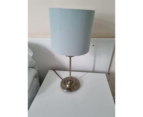 Colours Chrome Lamp With Pale Blue Shade H 460mm (3)