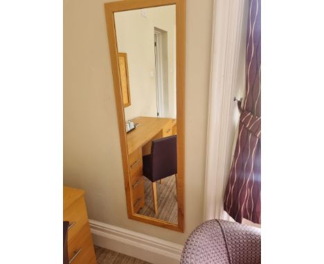 { Option of lots:  434, 435, 436, 437, 438, 439, 440, 441, 442 } Pine Dress Mirror W 450mmL 1450mm (4)