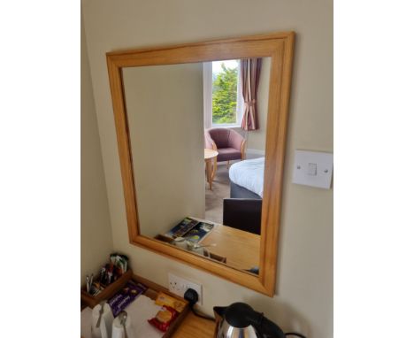 { Option of lots:  446, 447, 448, 449, 450, 451, 452 } Pine Mirror W 580mm L 700mm (8)