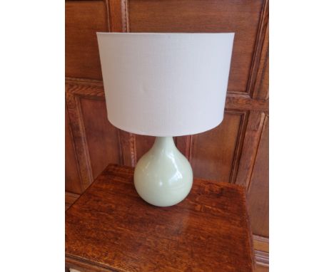 Sage Green Ceramic Table Lamp With Shade H 470mm