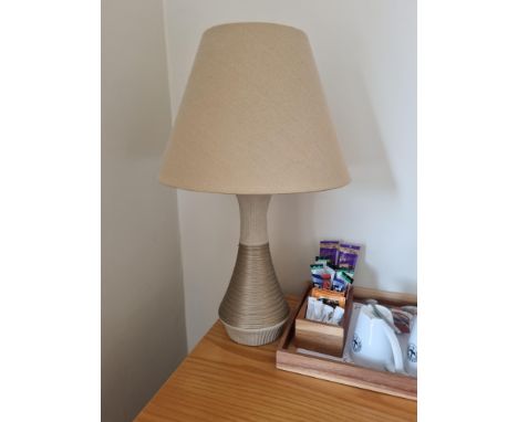 { Option of lots:  581, 582 } Natural And Gold Ceramic Table Lamp H 580mm (7)