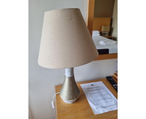 { Option of lots:  581, 582 } Natural And Gold Ceramic Table Lamp H 580mm (8)