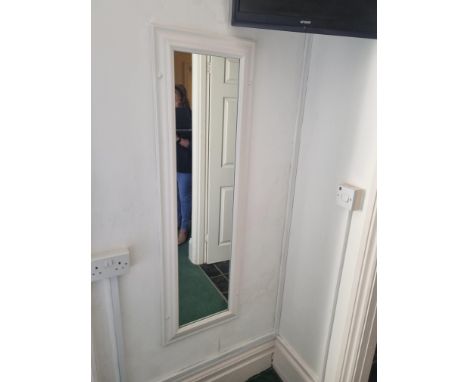 { Option of lots:  430, 431 } White Dress Mirror W 400mm L 1300mm (20)