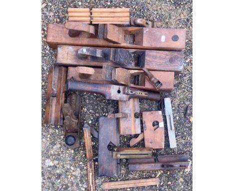 A large collection of woodworking tools