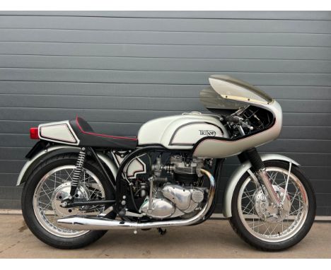 Triton motorcycle. 1955. 750cc. Frame No. K12260487Engine No. T140ECA19777Norton Featherbed frame fitted with 1979 Triumph T1
