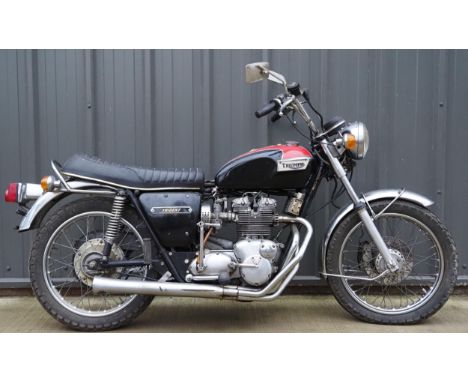 Triumph Trident T150 motorcycle. 1975. 741cc Frame No.T150VJK44382 Engine No. T150VJK44382 Engine turns over with compression