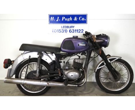 MZ motorcycle. 1986. 125cc. Frame No. 8861678 as stated on V5 Engine No. 7504877Property of a deceased estate. From the late 