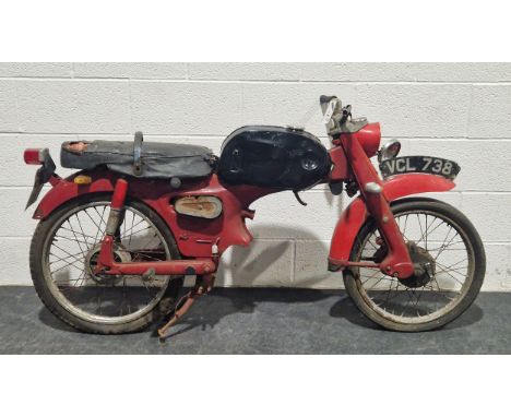 Honda C110 project. Comes with a rolling chassis and quantity of parts to include engine cases, barrels, exhaust etc.Engine n