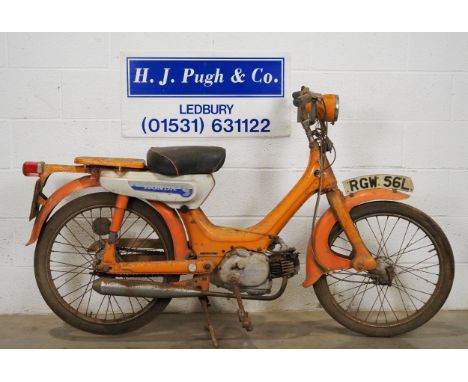 Honda PC50 moped project. Engine is free. Reg. RGW 56L. No docs. No key. 