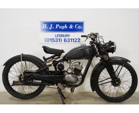 Rabeneick LM100 motorcycle. 1950. 98cc. Frame No. LM103146Engine No. 1107667Runs and last ridden in June 2023. Very rare and 