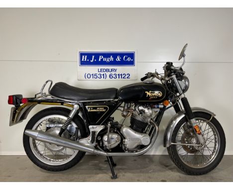 Norton Commando 850 "S" motorcycle. Believed 1975.Frame No-107983 ( As stated on V5)Engine No- 1850No frame number visible on
