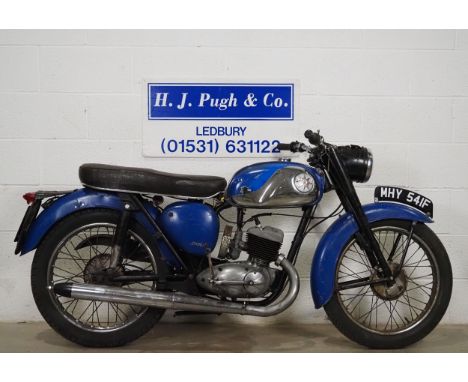 BSA Bantam D10 motorcycle. 1967. 175ccFrame No. D10-8416Engine No. D10-3104Numbers don't match V5.Engine turns over.Reg. MHY 