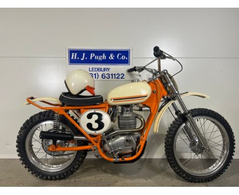 BSA Westlake trials bike. 1972. 500cc. Engine No. HD13842B44VSRuns but requires recommissioning. Comes with matching Bell hel