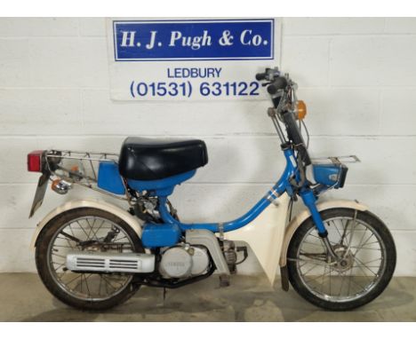 Yamaha QT moped. 1981. 49cc. Has been stored for some time. Engine runs and recently started but will need full recommissioni
