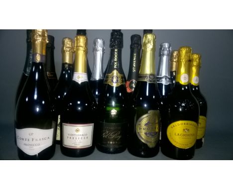 *16 x bottles Prosecco, Sparkling Wine and Champagne.