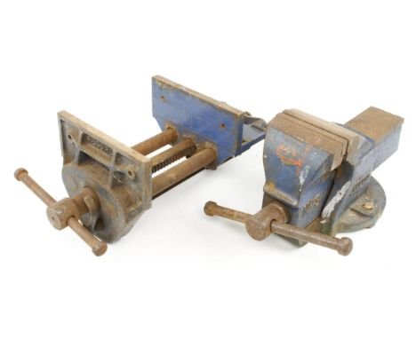 A RECORD No 52E vice and an engineer's vice by WODEN No 3 some light rust G 