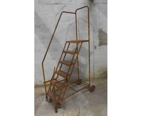 A mobile step ladder