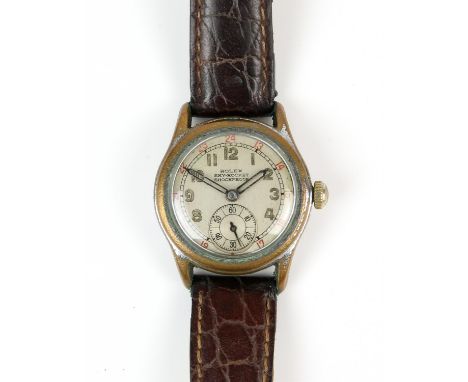 Rolex a gentleman's Sky Rocket wristwatch, the signed dial with centre seconds, Arabic numeral hour markers,outer red 24-hour