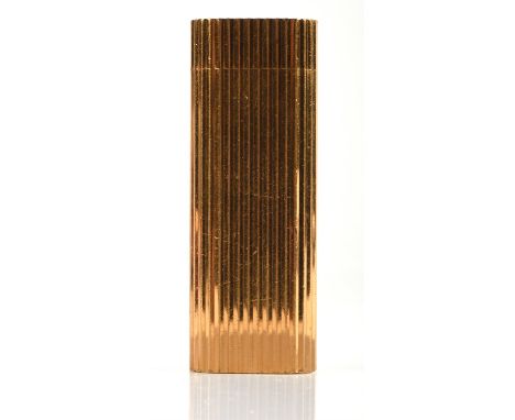 Cartier gold plated lighter, stamped PARIS and 07816D to the base, length 7cmCondition Report:  Weight 84.4 grams.