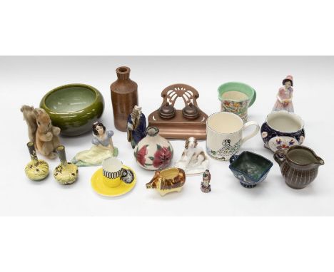 A collection of ceramics and other items to include Royal Worcester coffee can and saucer, Royal Worcester figure of a Spring