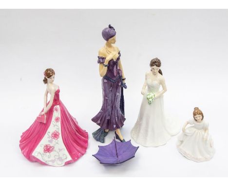 Royal Worcester boxed figure of Catherine Duchess of Cambridge, Coalport figure with box My Sweetheart along with small Doult