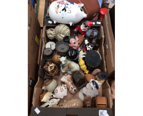 Collection of novelty and ceramic money boxes mid to late 20th Century&nbsp;