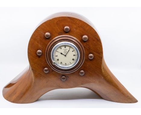 Jaeger- an early 20th Century Jaeger of Paris mantle clock with Suisse movement, Roman numerals, set in an aircraft  WWI prop