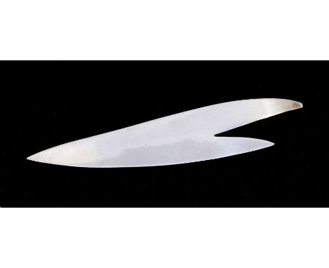 A Modernist Danish Dragsted Copenhagen silver brooch, length approx 95mm, pin and roller clasp, marked Sterling E Dragsted De