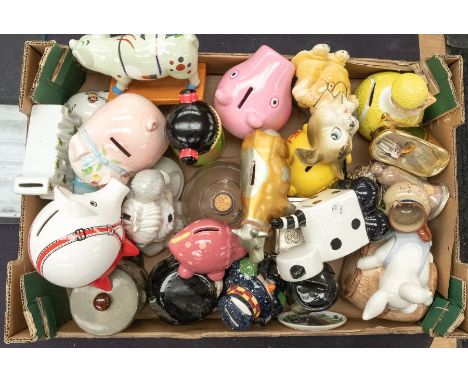 A collection of ceramic mid to late 20th Century novelty money boxes