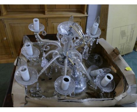 Ceiling hung chandelier style 8 branch light fitting