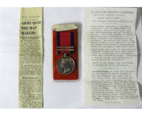 A.Rea  Royal Marines Surveyor and Draftsman Military General Service Medal 1793-1814.
With bars for St Sebastian and Vittoria