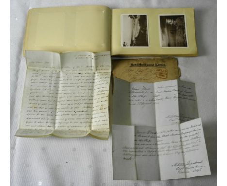 An Army book 138 containing photographs of Sierra Leone and service men on active service; together with Victorian Dead lette