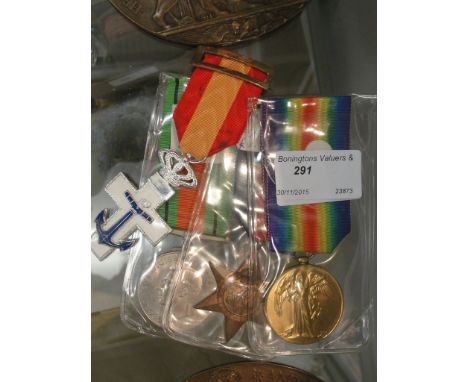 4 medals WW1 VM 39-45, DM & Italian cross