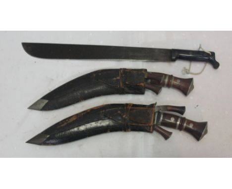 1943 US Machete and two Malayan Khukri`s