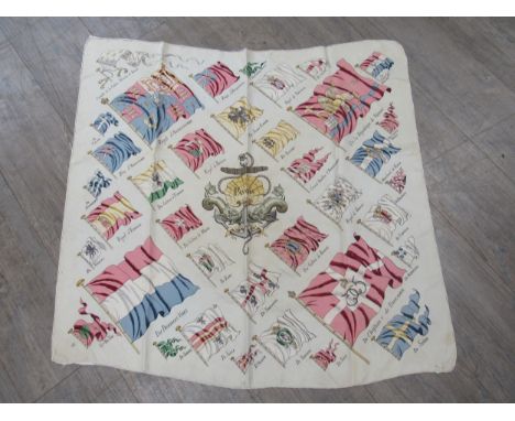 A Hermes scarf Le Daux "PAVOIS" 