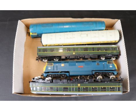 OO gauge model railway to include 2 x kit built diecast locomotives (Cambrian & GWR Tank Engine), a Western Viscount Diesel, 