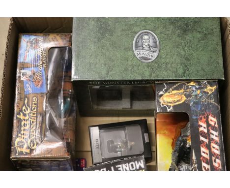 Boxed Hasbro Marvel Ghost Rider (front plastic cover missing), Boxed Universal Studios ' The Monster Legacy DVD Collection ' 