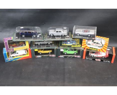 11 Boxed diecast model vehicles to include Solido x 2, Detail Cars Platinum x 2. Corgi, Matchbox etc, (gd)