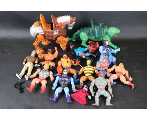 Mattel He Man Masters of the Universe - Collection of 11 original figures plus Battle Cat and Cantor and a large group of acc