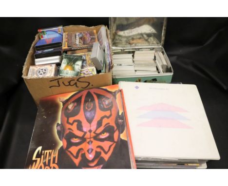Mixed Lot of Cards and Collectables including Trading Cards, Playing Cards and Card Games plus a Tin of Loose Trading Cards, 