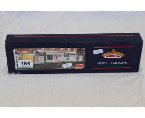 Boxed Bachmann OO gauge 32380DS Class 37/5 Diesel 37698 Railfrieght Coal Sector Coedbach DCC Sound Blue Riband engine