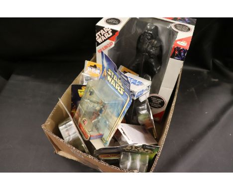 Collection of Boxed Star Wars Items including Darth Vader Radio Alarm Clock, 3 x De Agostini Blister Pack Figures, Darth Maul