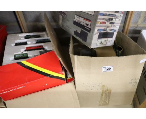 Collection of 00 gauge model railway to include engine, rolling stock, boxed Zero 1 R950 Master Control Unit and boxed Hornby